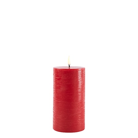 Pillar LED-Ljus 7,8 x 15 cm Röd