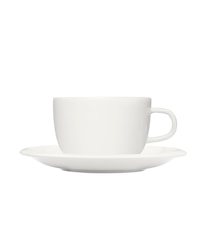 Raami Coffee Cup with Dish White