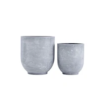 Vaso per fiori Gard 2 pezzi Ø 50x55cm grigio