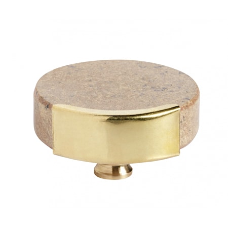 Nordal KNOB/HOOK sand beige marble circle