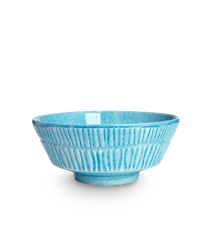 Stripes Skål 50 cl Ø15 cm Keramik Turkos
