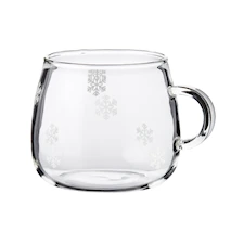 Confezione da 4 tazze Fager in vetro con fiocchi di neve