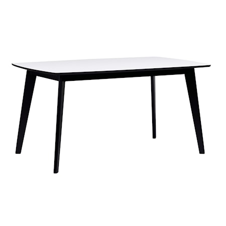 Olivia Table Blanc/Noir 90x150 cm