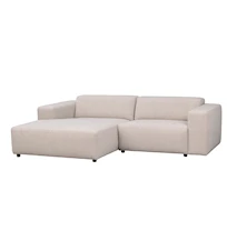Willard Soffa 3-sits med Schäslong Vänster Tyg Ljusbeige