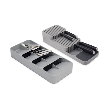 DrawerStore 2 pk Large Cutlery & Knife Organizer Set