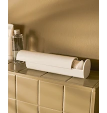 Birillo Bomullsdispenser 24x7 cm Plast Vit