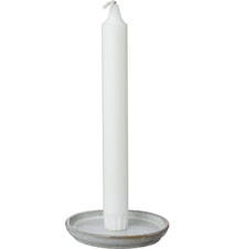 Glasierter Kerzenhalter mit Stachel Weiß