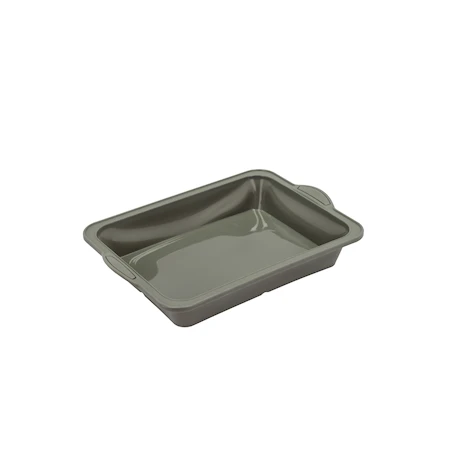 Pecan ildfast form 28 x 21 cm metall/silikon Forest green