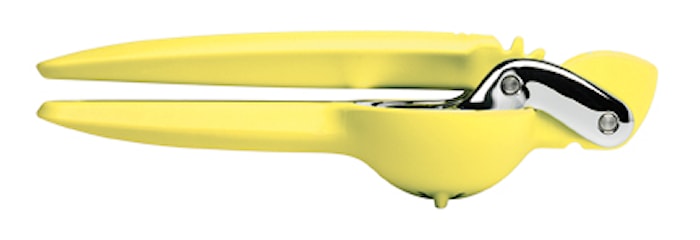 Presse-agrumes jaune avec mécanisme d'engrenage FreshForce