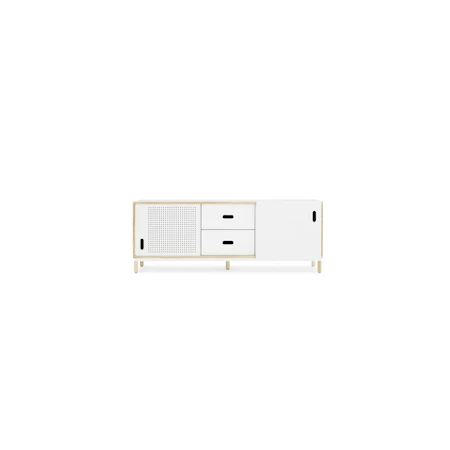 Kabino Sidobord med lådor Vit