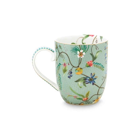 Jolie Liten Mugg Flowers Blue 145ml