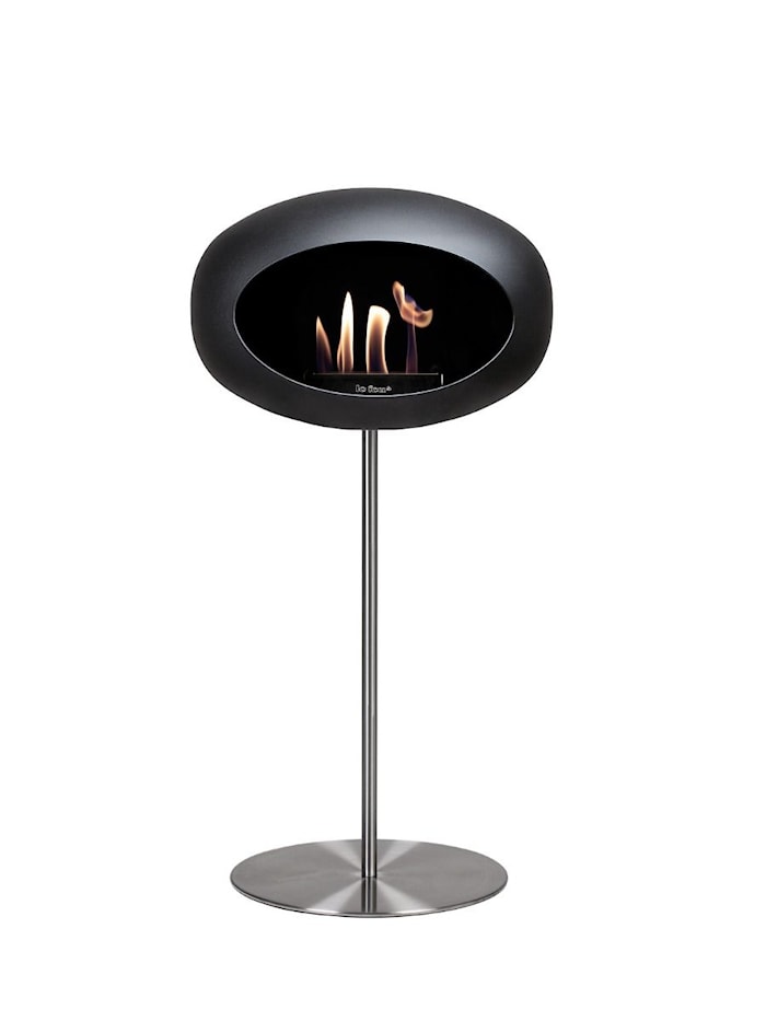 Le Feu Dome Ground Steel High Eldstad Svart/Polerad Stål/Polerad Stål