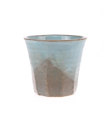 Mug céramique japonaise gris/bleu