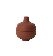 Sand Skål med Lock S Ø8,2 cm Stengods Terrakotta