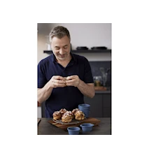Pecan cupcake- /kanelbolleform 6 stk. silikon indigo