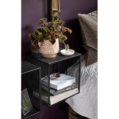 WIRE Shelf for wall Square Black
