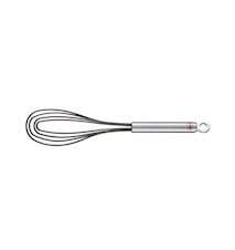 Visp flat stål/svart 27 cm