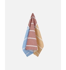 Tiiliskivi kjøkkenhåndkle 47 x 70 cm beige/brun/lyseblå