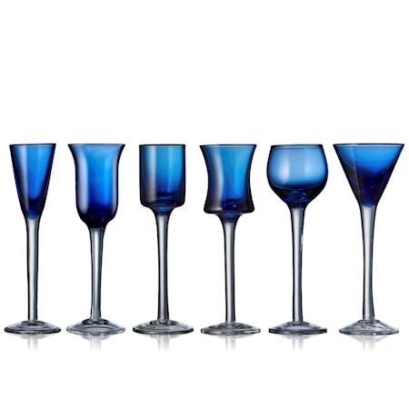 Schnapsglas 6 st Blau