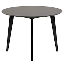 Sture Matbord Ø105 cm Ekfanér/ Gummiträ Svart