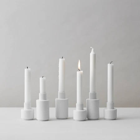 Candle Holder White Porcelain 11 cm