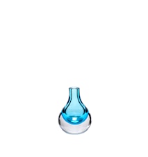 Vase, glas, klar/blå