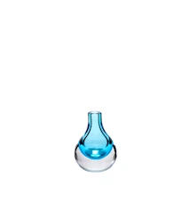 Vase, glas, klar/blå
