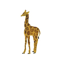 Vægdekoration Giraffe Yellow 25,5x58 cm