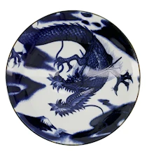 Japonism Dragon Menbachi Skål 25.2x7.7cm Blå