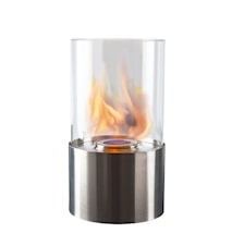 Lanterna rotonda in acciaio inox a bioetanolo 28 cm