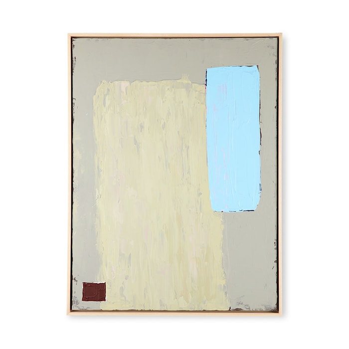 Abstract Målning  Pistachio/blue 60x80cm