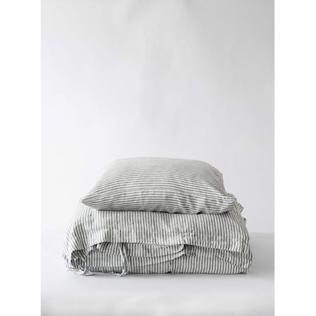 Påslakan Linne 150x200 Grå/Vit