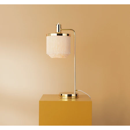 Fringe Bordslampa Cream White