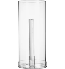 Lanterne en verre pour bougie longue 29 cm