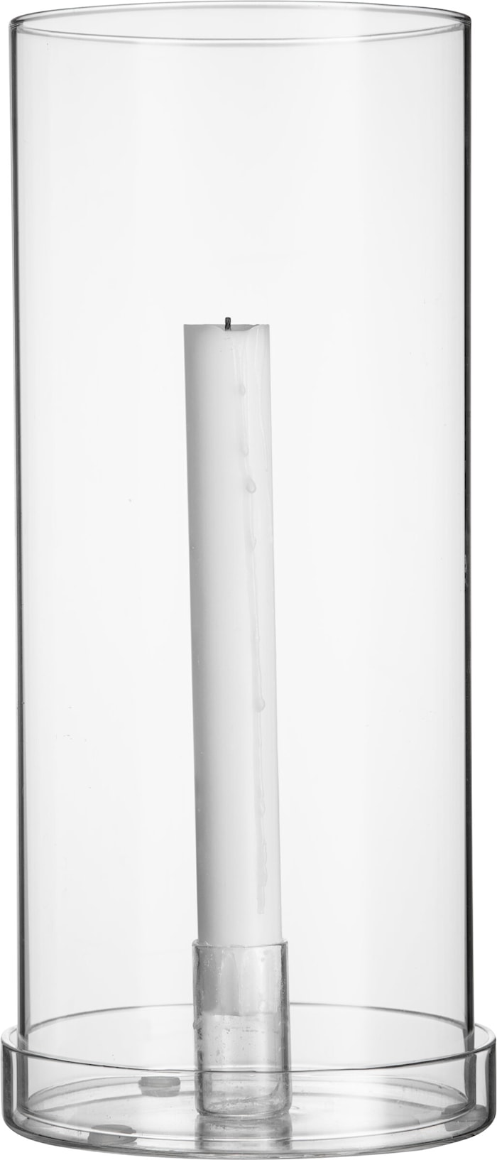 Lanterne en verre pour bougie longue 29 cm