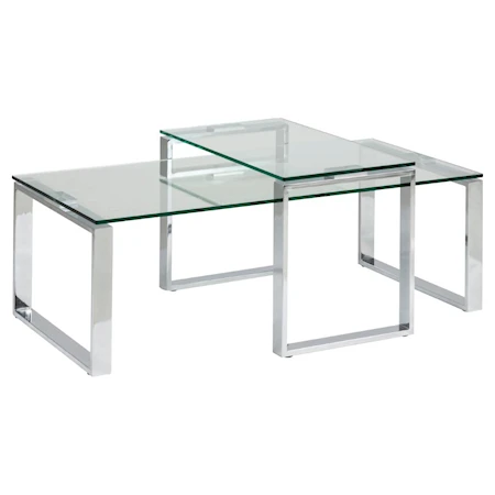 Eva Salongbord 115x69x45 cm Glass/Krommetall