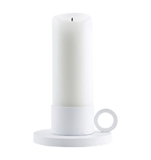 Candle Holder The Ring Ø 12x5 cm White