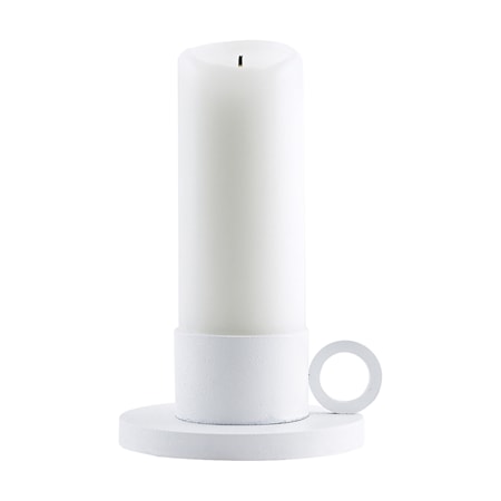 Candle Holder The Ring Ø 12x5 cm White