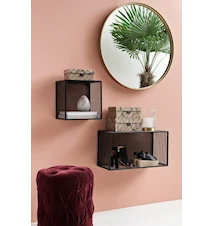 WIRE Shelf for wall Square Black