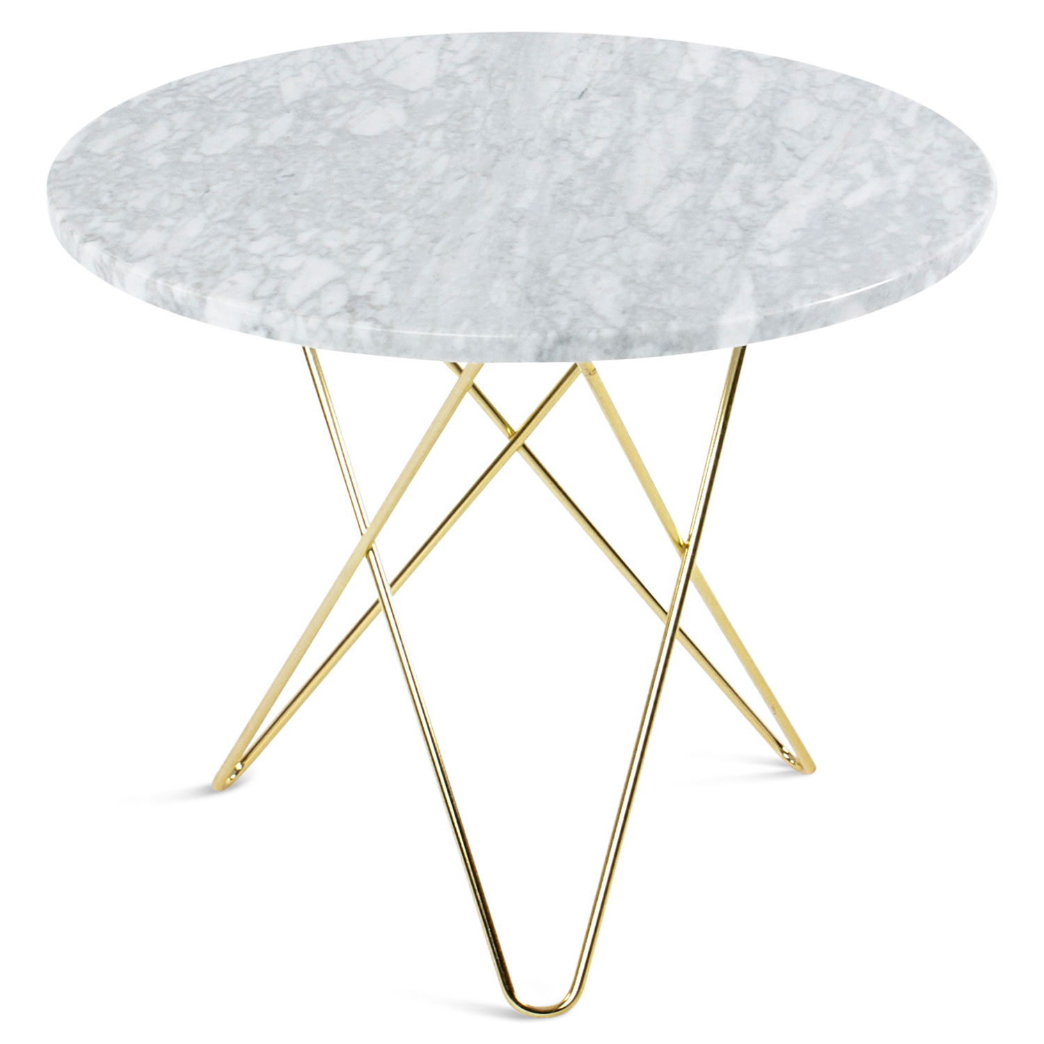 O Table Matbord MässingVit Marmor Ø80 – OX DENMARQ O Table Matbord MässingBrun Marmor Ø80 | Confident Living