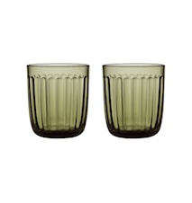 Raami Drinking Glass Moss Green 26 cl 2-pack