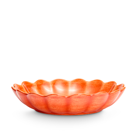 Oyster Skål 31 cm Stor Orange