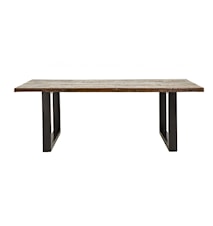Mesa de comedor madera/hierro 220x100 cm
