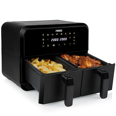 Air Fryer med 2 Fack Svart