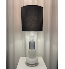 Vintage Bordslampa 100 cm Glas/Chintz Svart