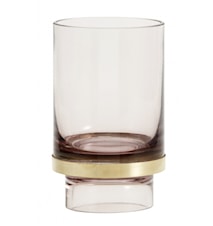 Stearinlysholder/Vase Glass - Transparent Lavender