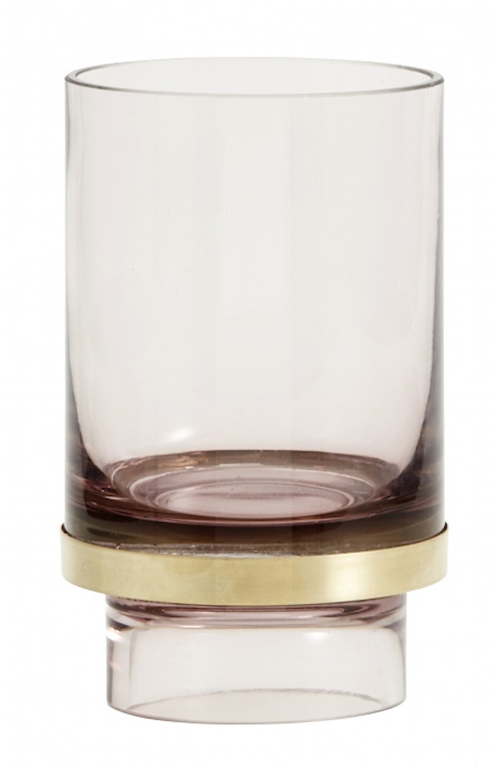 Stearinlysholder/Vase Glass - Transparent Green