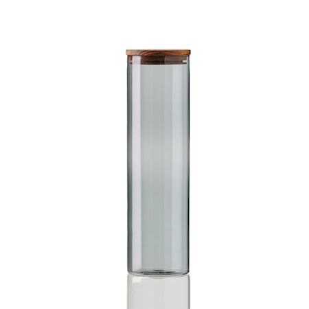 Raw Stor Oppbevaringsboks med Teak Lokk D7,8 x H28 cm
