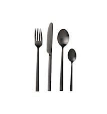Cutlery Set 16 Pcs Black Satin