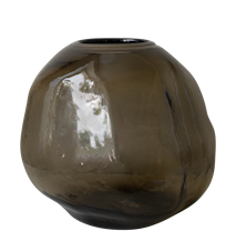 Pebble Vas Large Ø28 cm Glas Brun